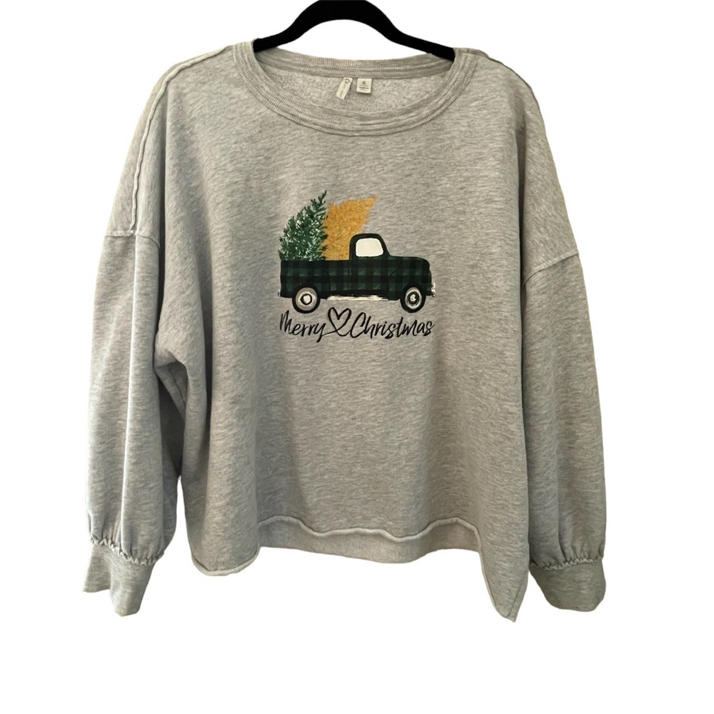 Cato Holiday Sweatshirt with Farm Truck  - XL